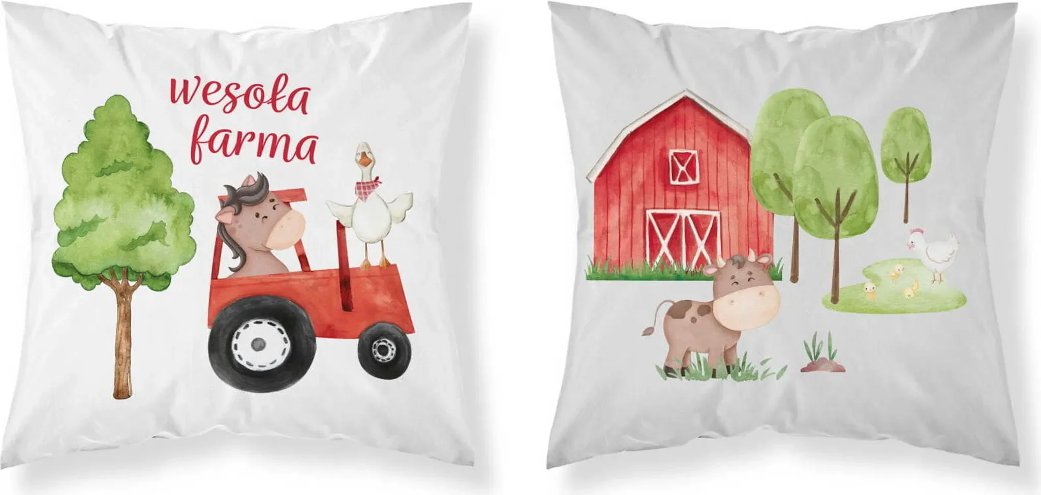 Baby Kissenbezug 40×40 – Traktor Happy Farm, Baumwolle