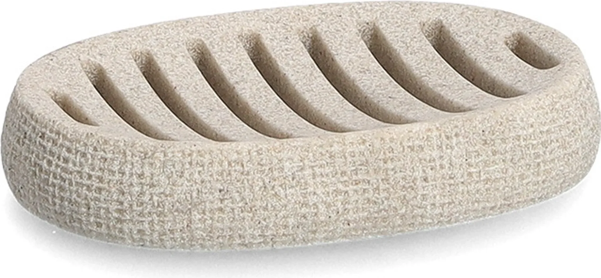 Seifenschale „Natural“ – Polyresin, Beige, 13 × 9 × 2 cm