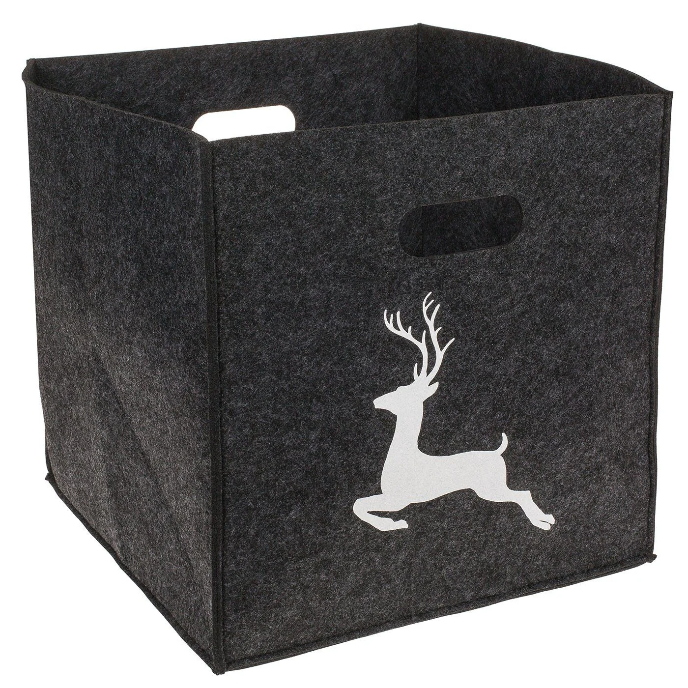 Filz-Aufbewahrungsbox „Hirsch“ – passend für Kallax, 32×32×32 cm