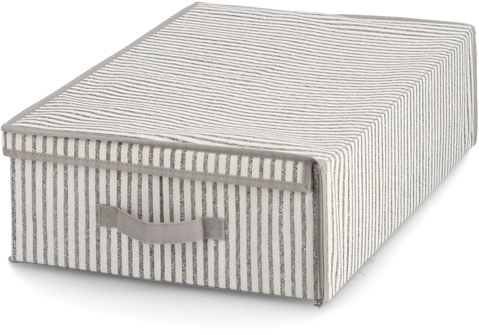 Aufbewahrungsbox „Stripes“ – faltbar aus Vlies, Beige