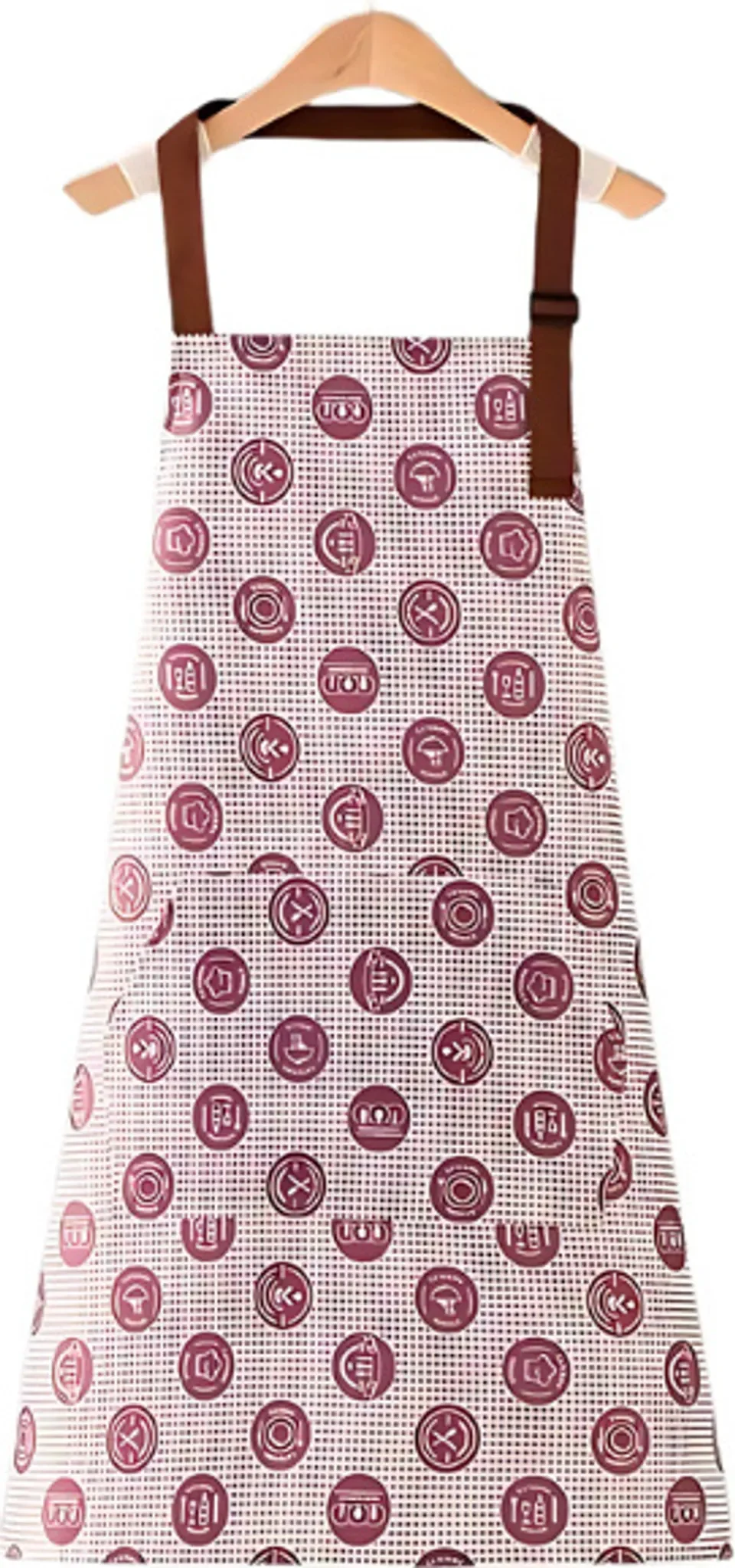 Rosa Küchenschürze mit Muster – stilvoll & funktional