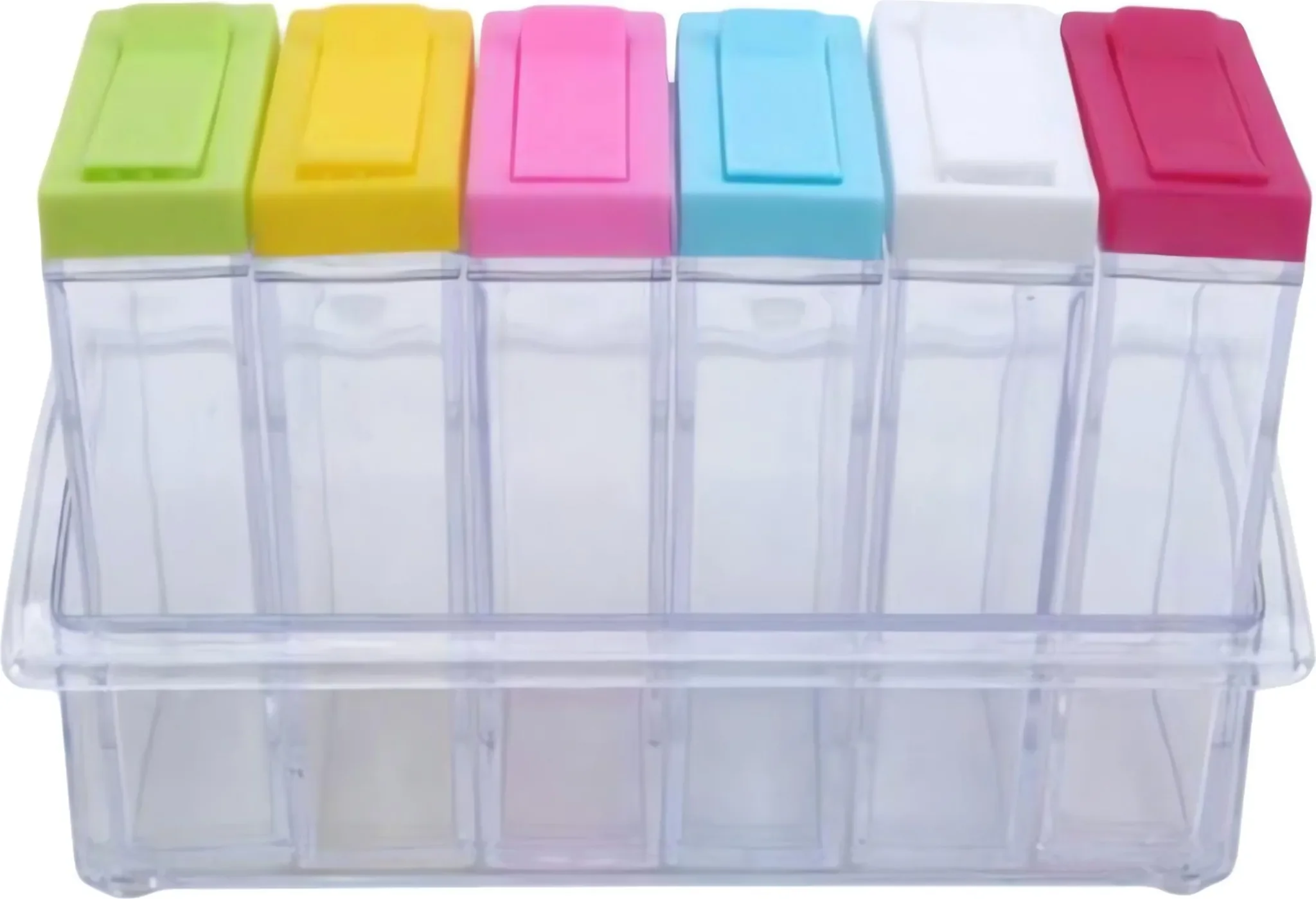 Gewürzbehälter-Set – 6 transparente Gewürzstreuer mit Ständer