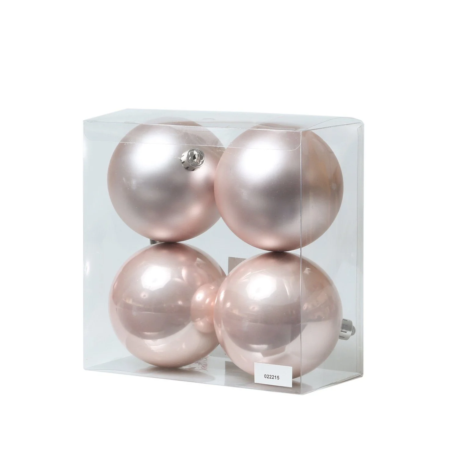 Weihnachtsbaumkugeln – 10 cm, Rosa, 4er-Set, bruchfest