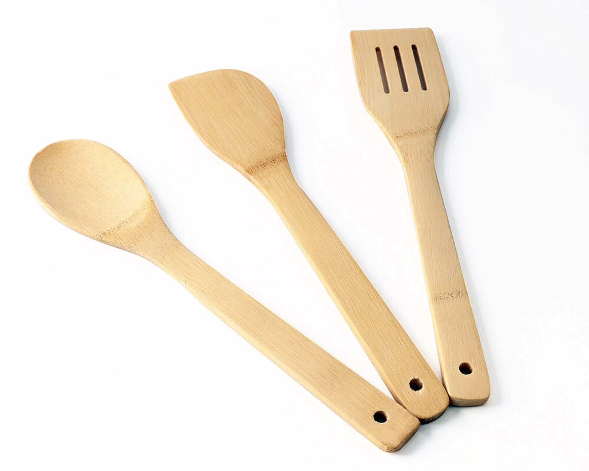 Kochbesteck-Set aus Bambus – 3-teilig für Kochen, Braten & Servieren