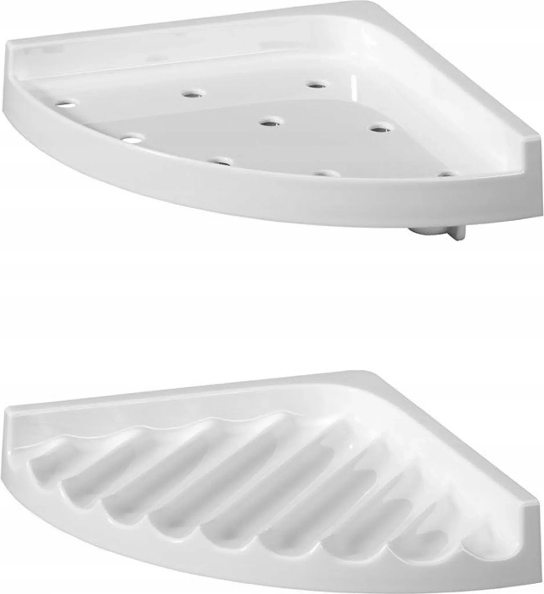 Eckbadregal „Niagara“ – 2er-Set für Dusche & Badezimmer, Weiß