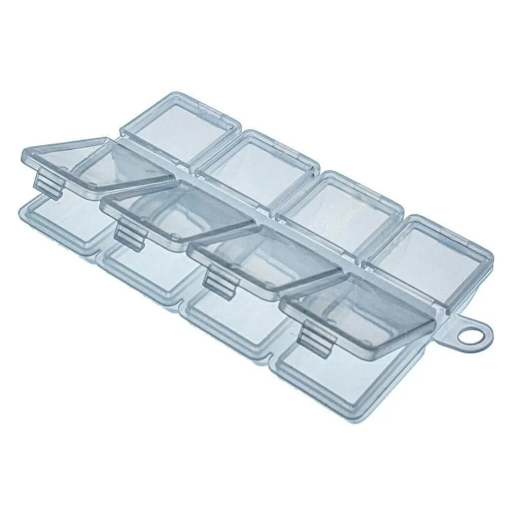 Kunststoff-Aufbewahrungsbox – Transparent, 10,2 × 6,2 × 1,3 cm