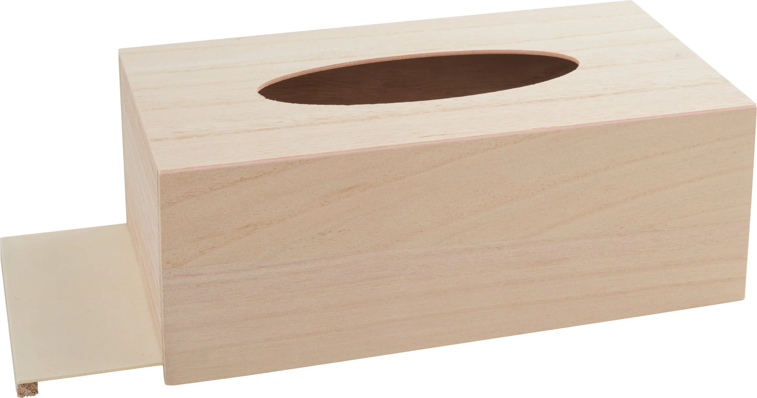 Kosmetiktuchbox aus Rohholz – rechteckig, 2er-Set