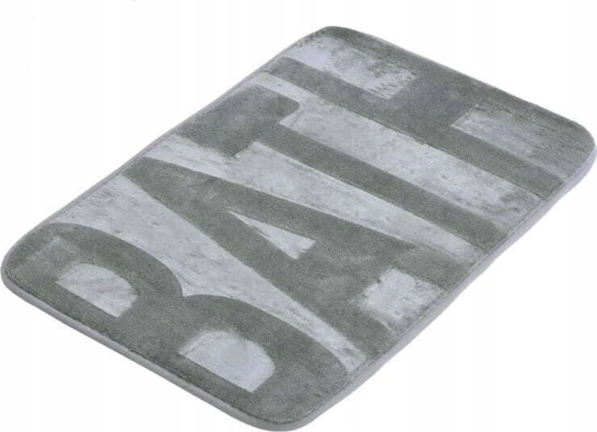 Weiche Badezimmermatte 60 × 40 cm – Grau