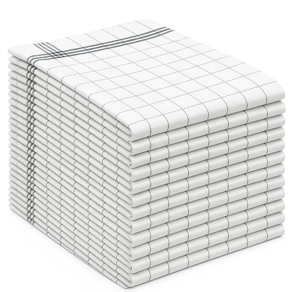 Geschirrtücher aus Baumwolle – 10er-Set, 50 × 70 cm, Schwarz