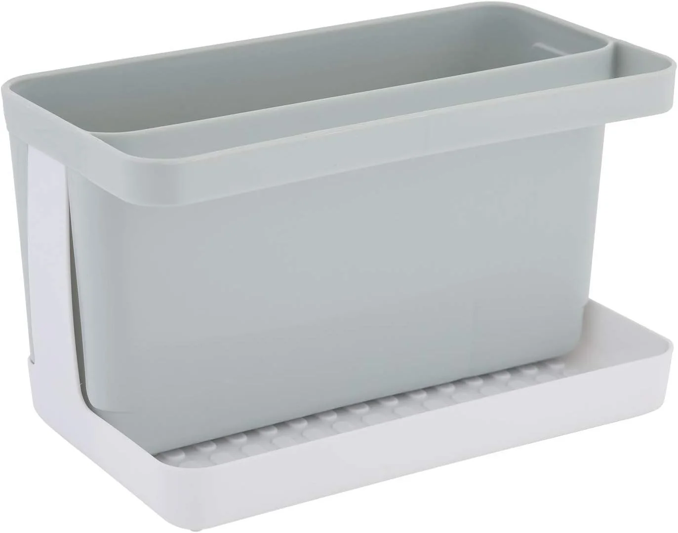 Spülbecken-Organizer für die Küche – Grau/Weiß, 20 × 12 × 11 cm