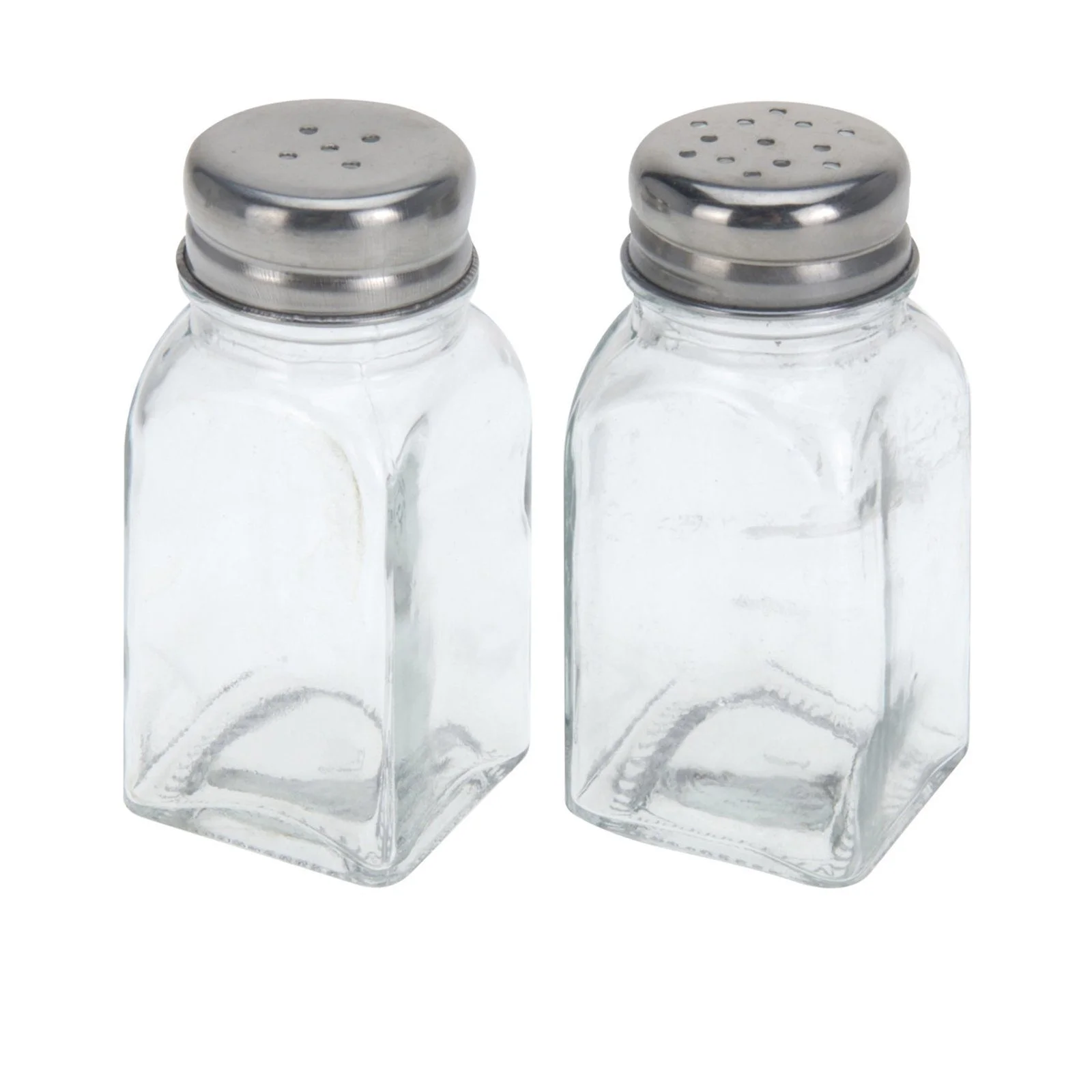 Salz- & Pfefferstreuer-Set – Glas & Edelstahl, 2-teilig